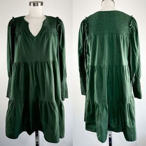 Tuckernuck Pomander Place Jaguar Green Ceci Dress Babydoll Cottage Core